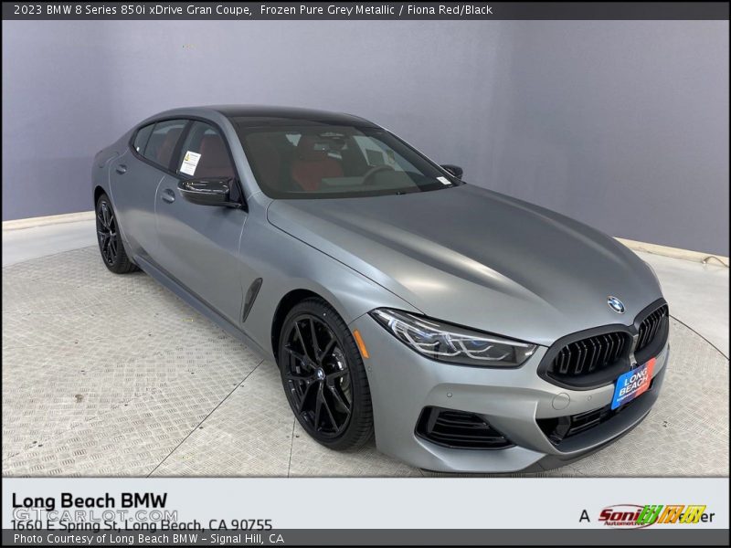 Frozen Pure Grey Metallic / Fiona Red/Black 2023 BMW 8 Series 850i xDrive Gran Coupe