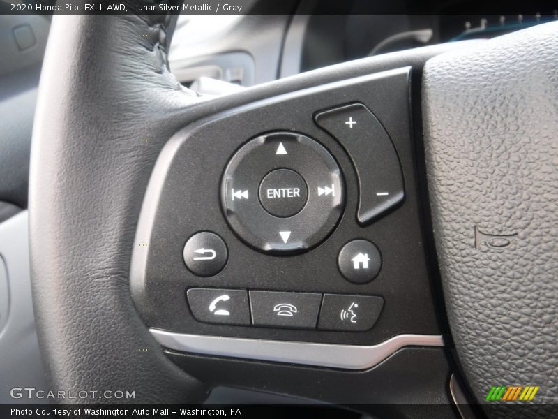 Lunar Silver Metallic / Gray 2020 Honda Pilot EX-L AWD