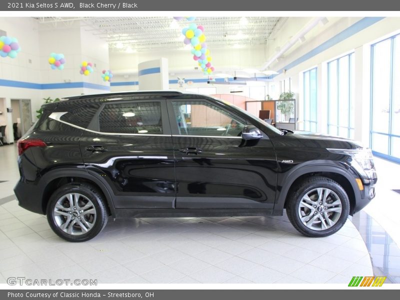 Black Cherry / Black 2021 Kia Seltos S AWD