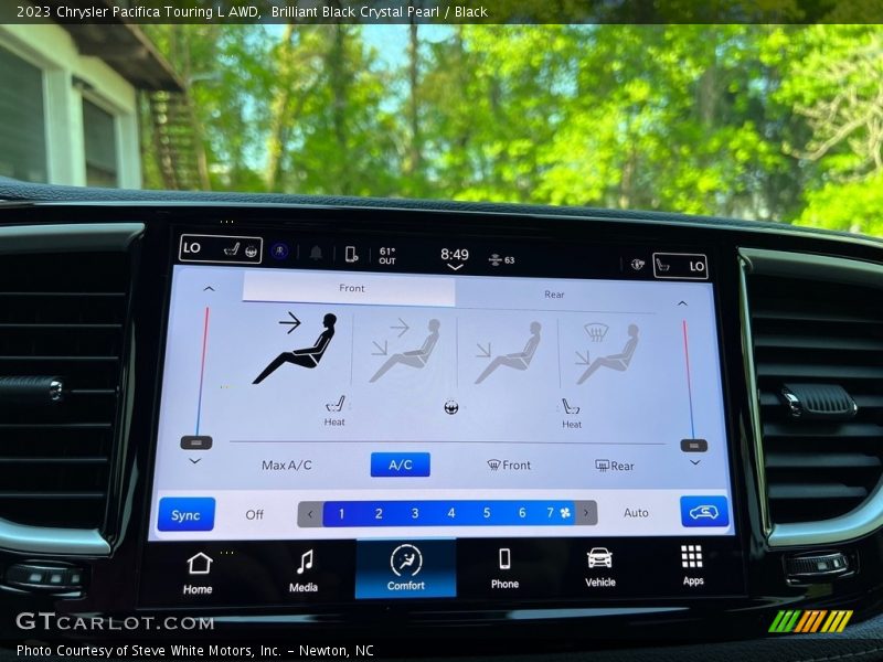 Brilliant Black Crystal Pearl / Black 2023 Chrysler Pacifica Touring L AWD