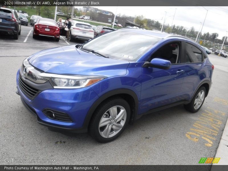 Aegean Blue Metallic / Black 2020 Honda HR-V EX AWD