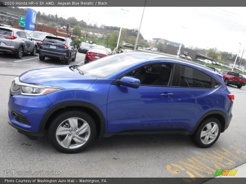 Aegean Blue Metallic / Black 2020 Honda HR-V EX AWD