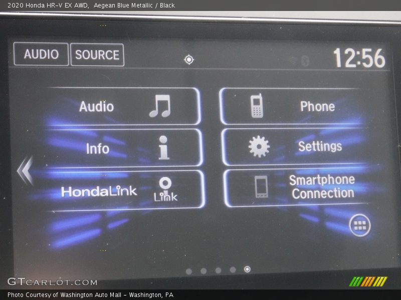 Aegean Blue Metallic / Black 2020 Honda HR-V EX AWD