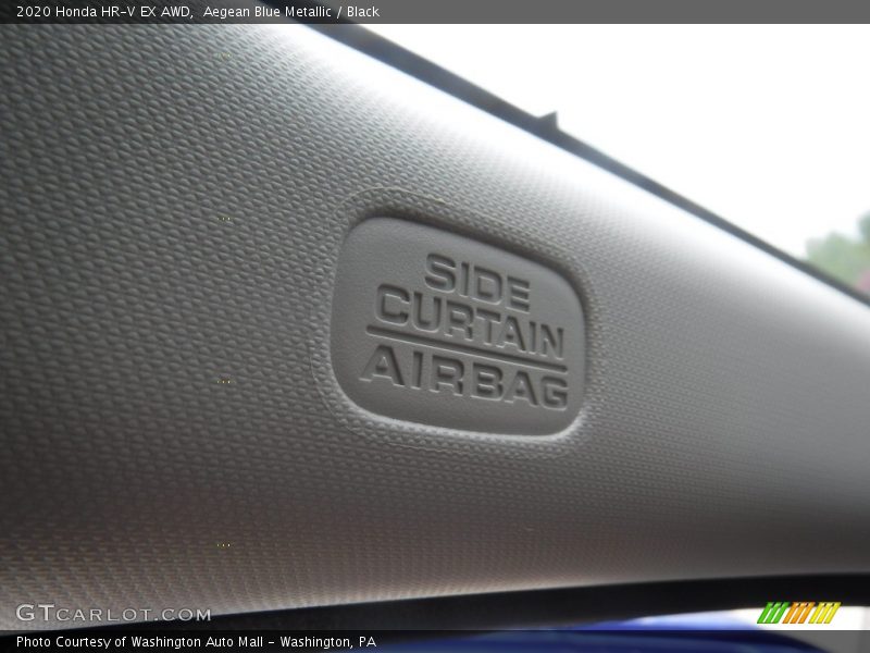 Aegean Blue Metallic / Black 2020 Honda HR-V EX AWD