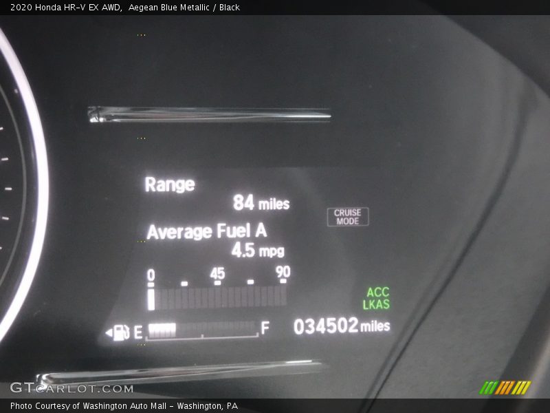 Aegean Blue Metallic / Black 2020 Honda HR-V EX AWD