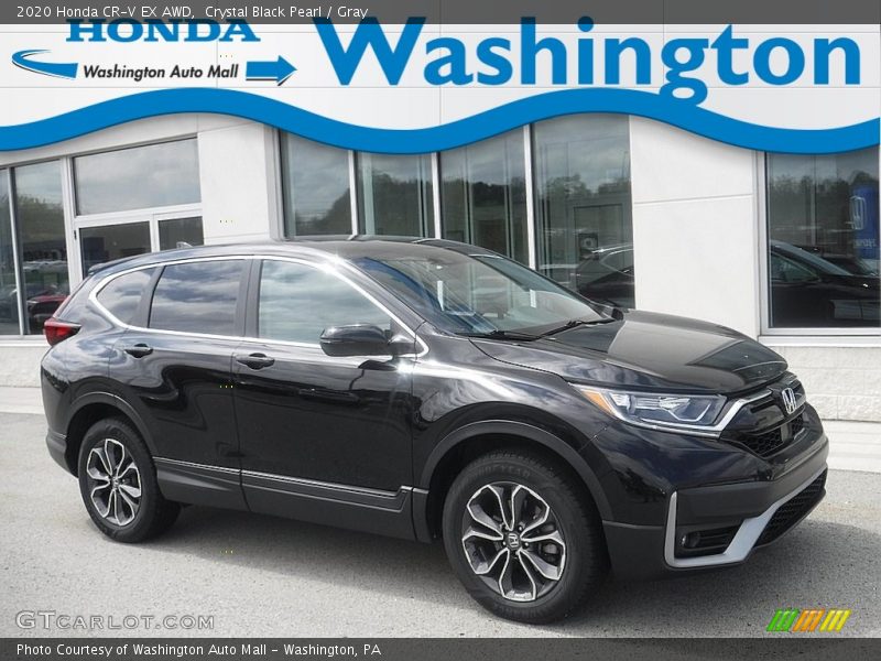 Crystal Black Pearl / Gray 2020 Honda CR-V EX AWD