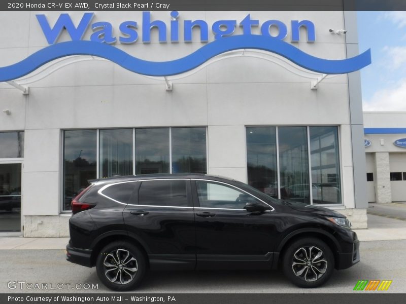 Crystal Black Pearl / Gray 2020 Honda CR-V EX AWD