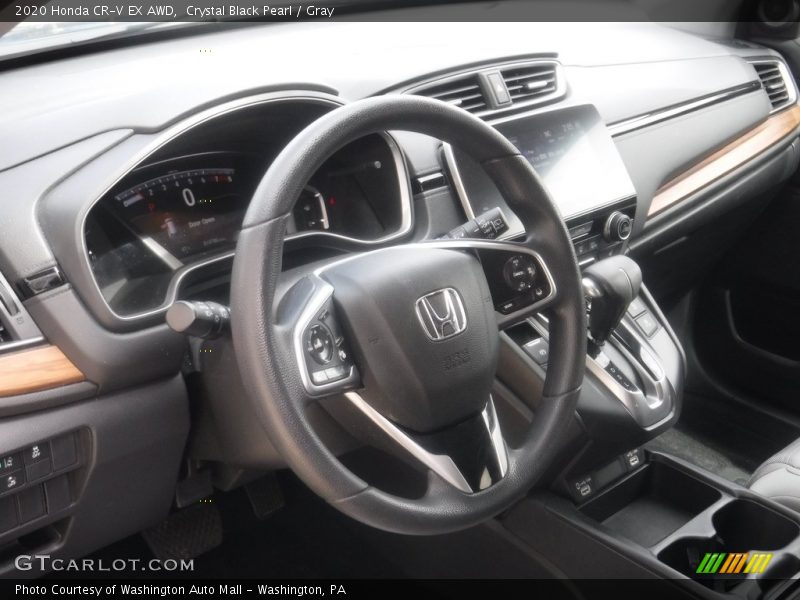 Crystal Black Pearl / Gray 2020 Honda CR-V EX AWD