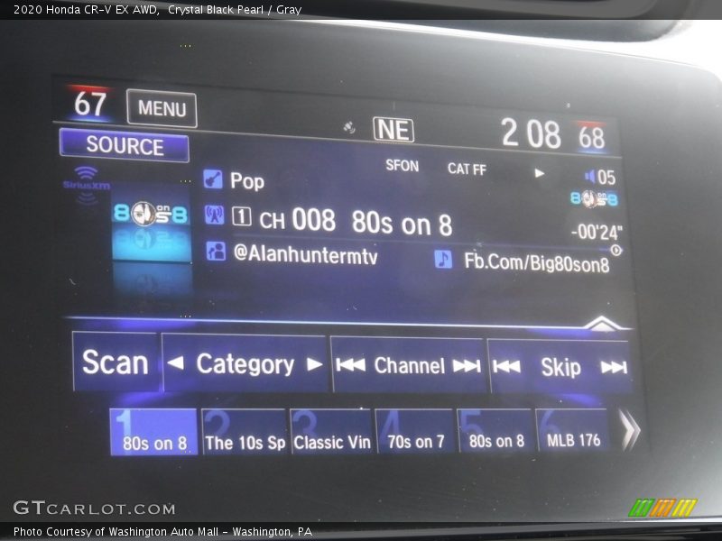Crystal Black Pearl / Gray 2020 Honda CR-V EX AWD
