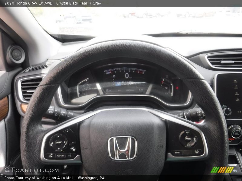 Crystal Black Pearl / Gray 2020 Honda CR-V EX AWD