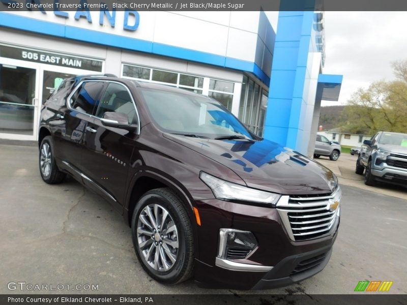 Black Cherry Metallic / Jet Black/Maple Sugar 2023 Chevrolet Traverse Premier
