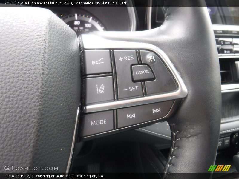 Magnetic Gray Metallic / Black 2021 Toyota Highlander Platinum AWD