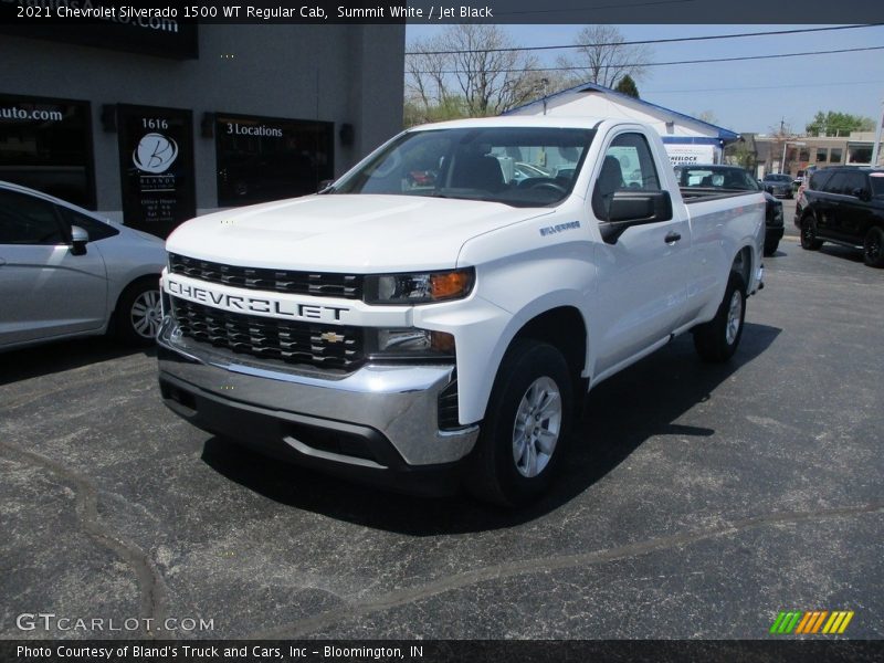 Summit White / Jet Black 2021 Chevrolet Silverado 1500 WT Regular Cab