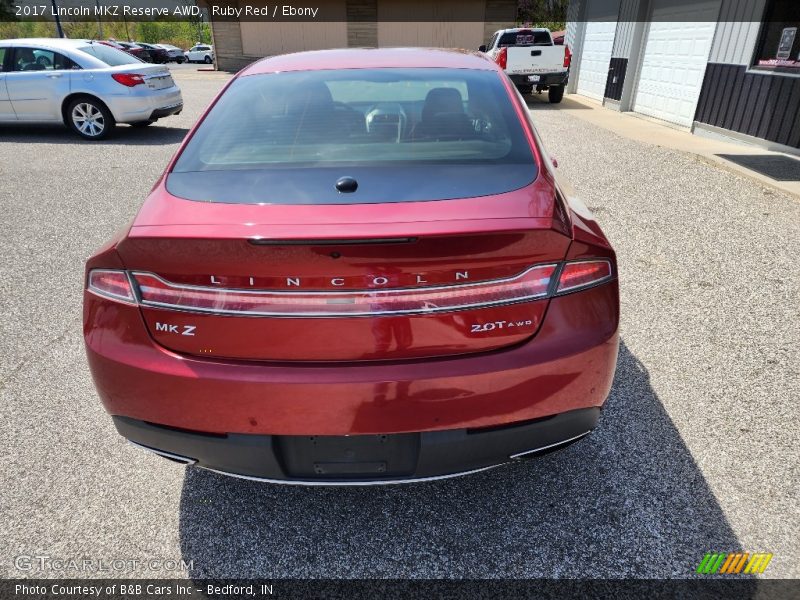 Ruby Red / Ebony 2017 Lincoln MKZ Reserve AWD