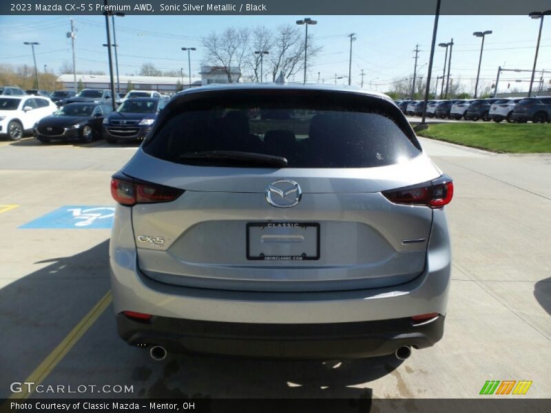 Sonic Silver Metallic / Black 2023 Mazda CX-5 S Premium AWD