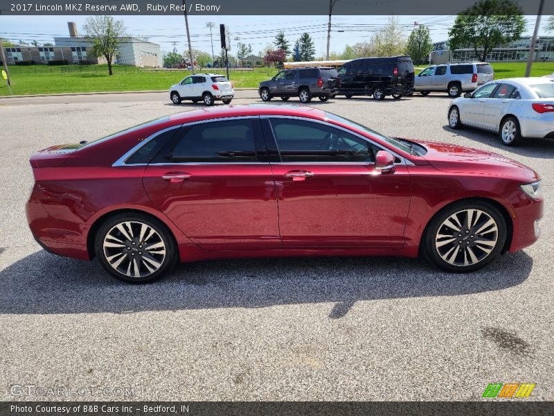 Ruby Red / Ebony 2017 Lincoln MKZ Reserve AWD