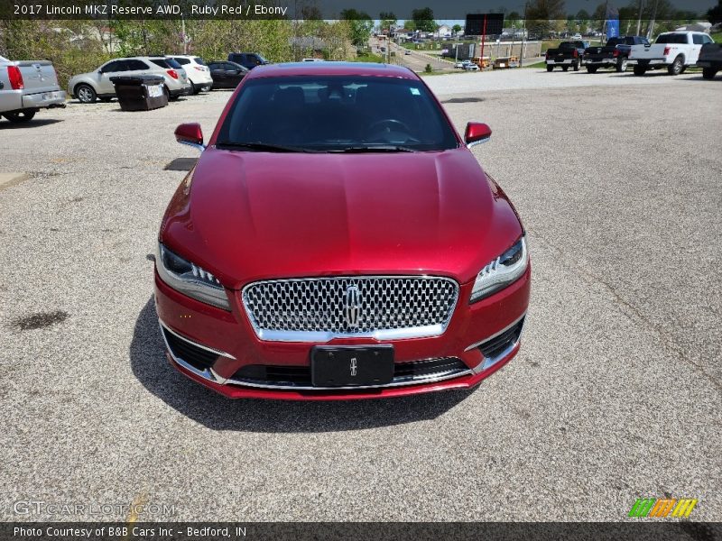 Ruby Red / Ebony 2017 Lincoln MKZ Reserve AWD