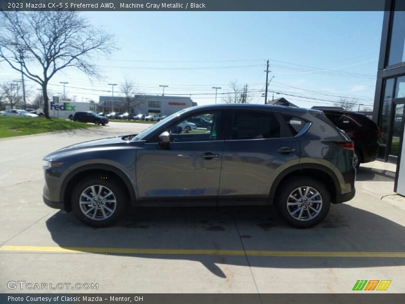 Machine Gray Metallic / Black 2023 Mazda CX-5 S Preferred AWD