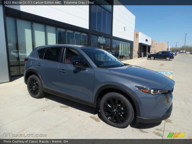 Polymetal Gray / Red 2023 Mazda CX-5 S Carbon Edition AWD