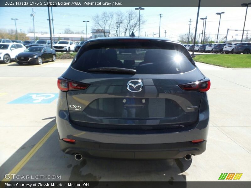 Polymetal Gray / Red 2023 Mazda CX-5 S Carbon Edition AWD