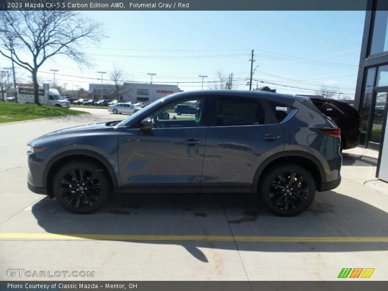 Polymetal Gray / Red 2023 Mazda CX-5 S Carbon Edition AWD