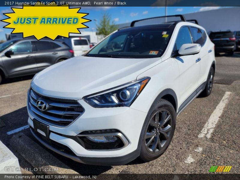 Pearl White / Black 2017 Hyundai Santa Fe Sport 2.0T Ulitimate AWD