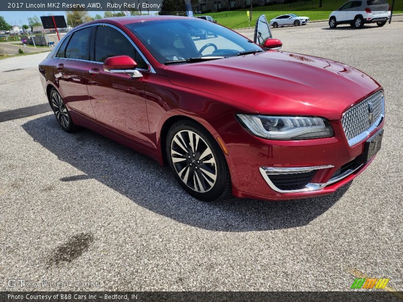 Ruby Red / Ebony 2017 Lincoln MKZ Reserve AWD