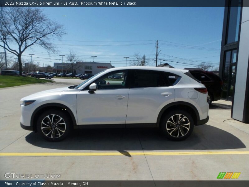 Rhodium White Metallic / Black 2023 Mazda CX-5 S Premium Plus AWD