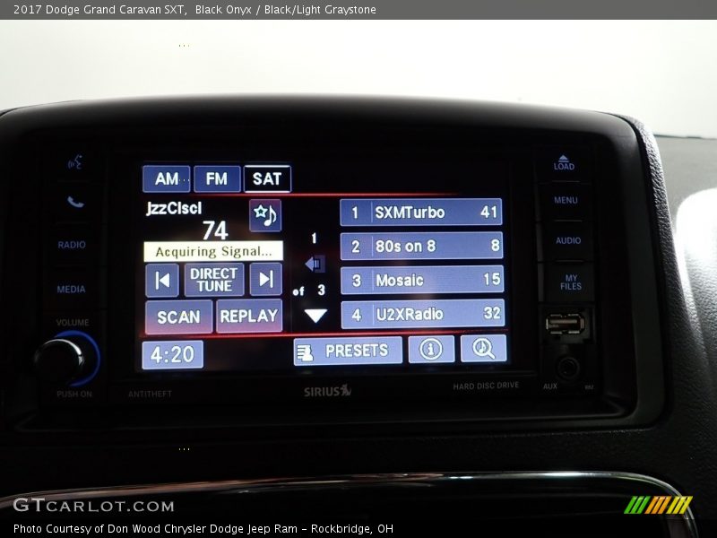 Black Onyx / Black/Light Graystone 2017 Dodge Grand Caravan SXT