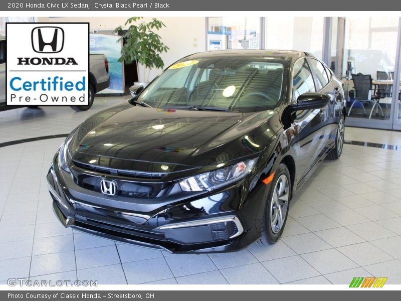 Crystal Black Pearl / Black 2020 Honda Civic LX Sedan