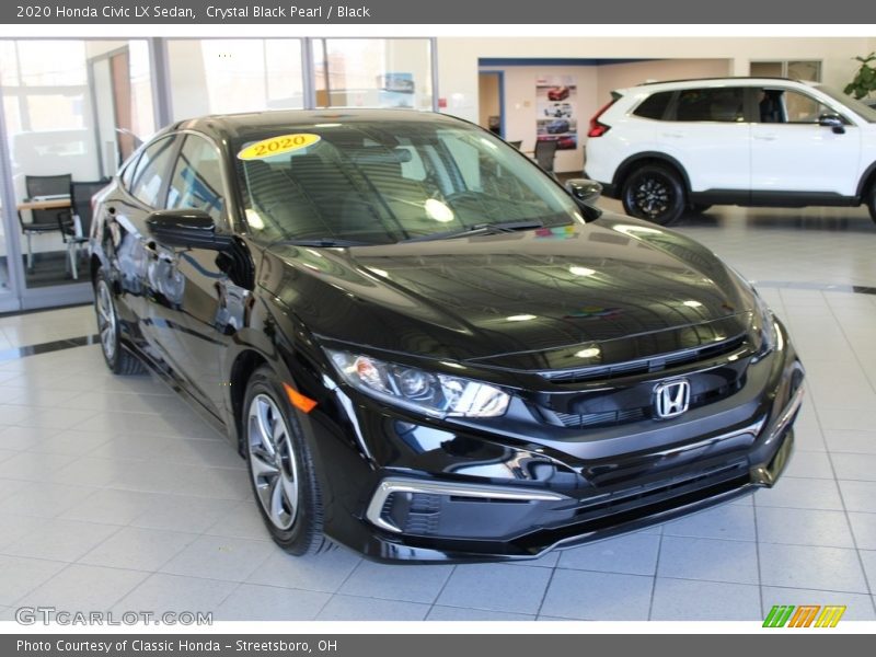 Crystal Black Pearl / Black 2020 Honda Civic LX Sedan