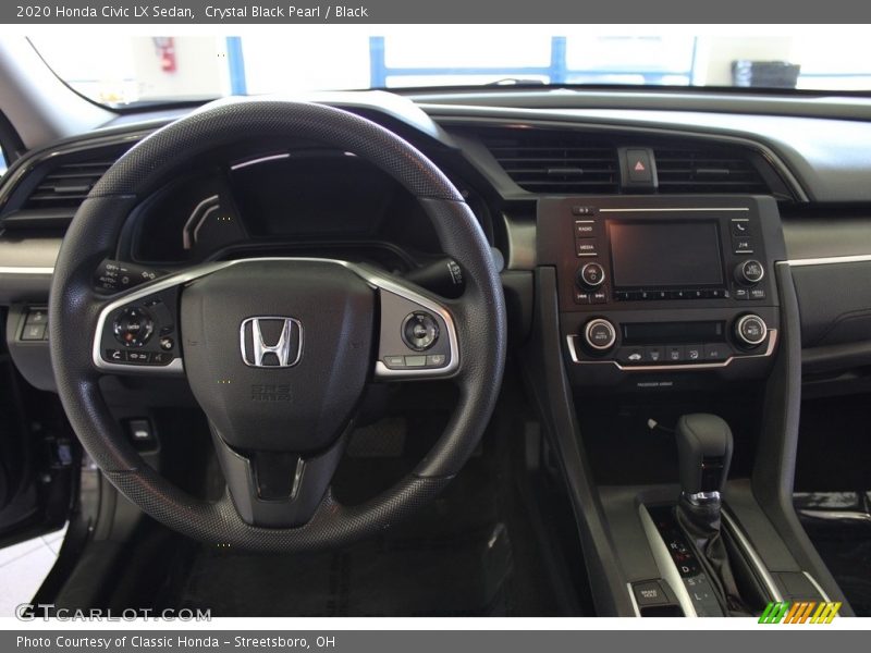 Crystal Black Pearl / Black 2020 Honda Civic LX Sedan