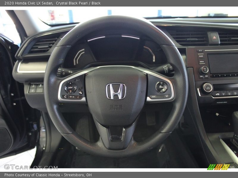 Crystal Black Pearl / Black 2020 Honda Civic LX Sedan