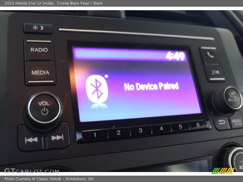 Crystal Black Pearl / Black 2020 Honda Civic LX Sedan