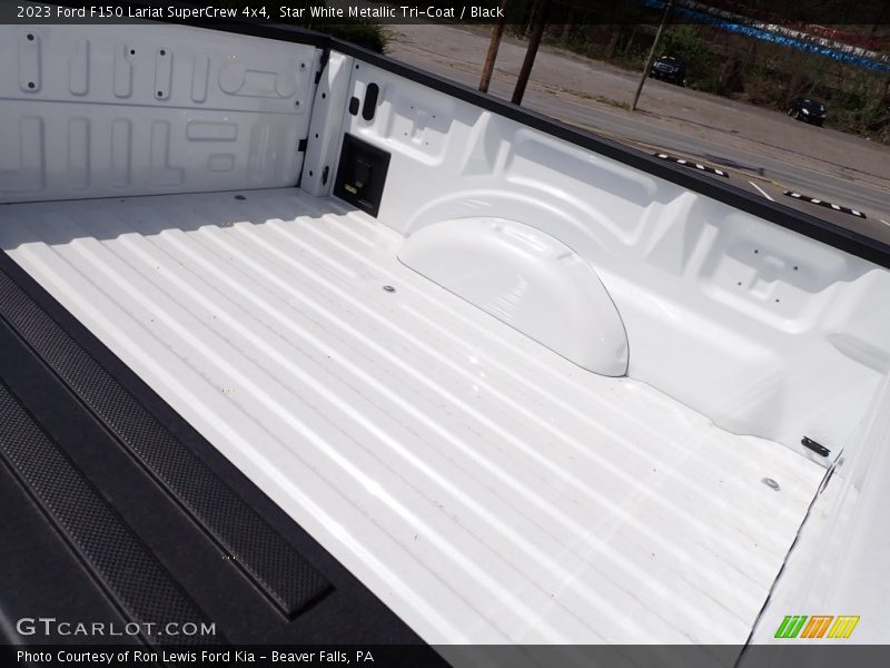 Star White Metallic Tri-Coat / Black 2023 Ford F150 Lariat SuperCrew 4x4