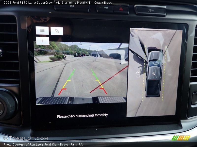 Star White Metallic Tri-Coat / Black 2023 Ford F150 Lariat SuperCrew 4x4