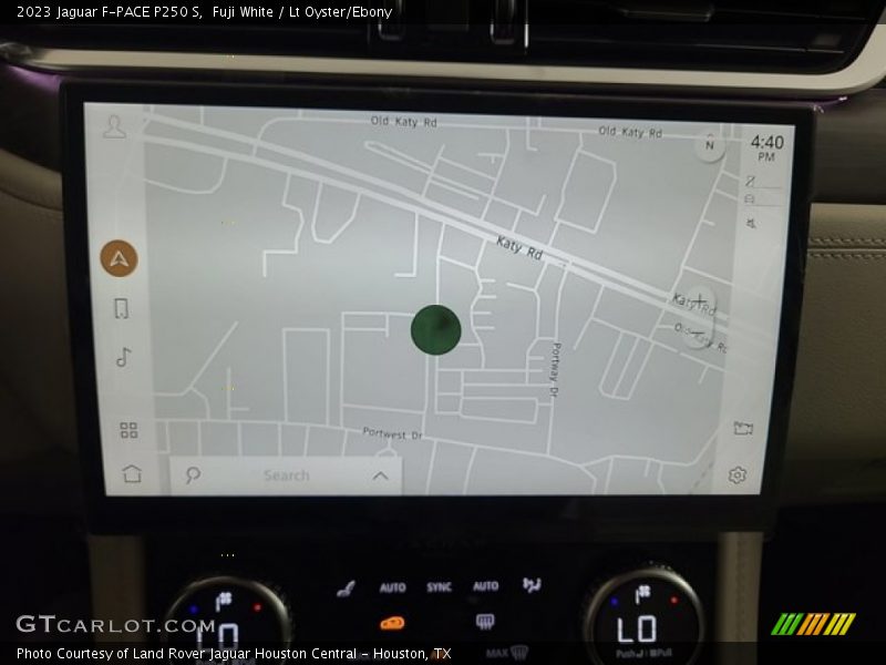 Navigation of 2023 F-PACE P250 S