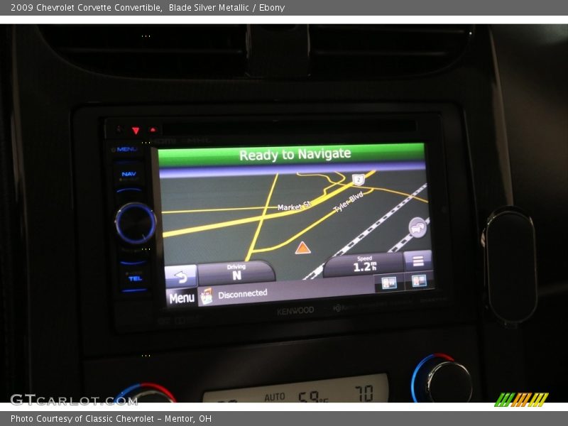 Navigation of 2009 Corvette Convertible
