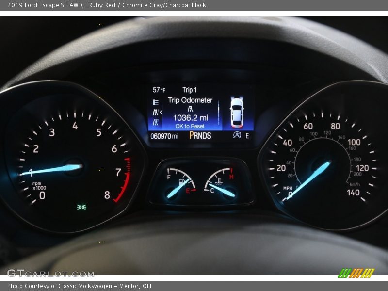 Ruby Red / Chromite Gray/Charcoal Black 2019 Ford Escape SE 4WD
