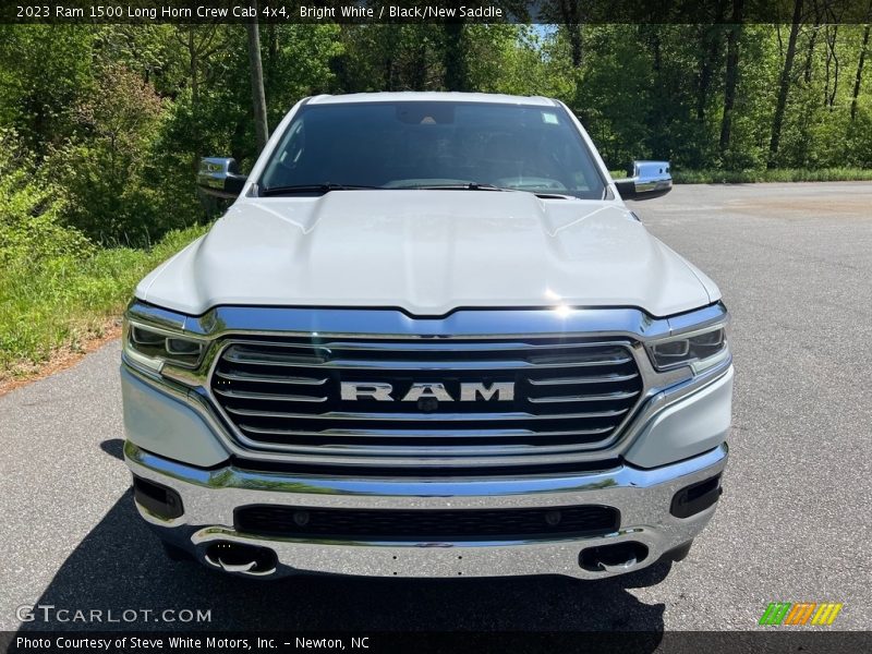 Bright White / Black/New Saddle 2023 Ram 1500 Long Horn Crew Cab 4x4