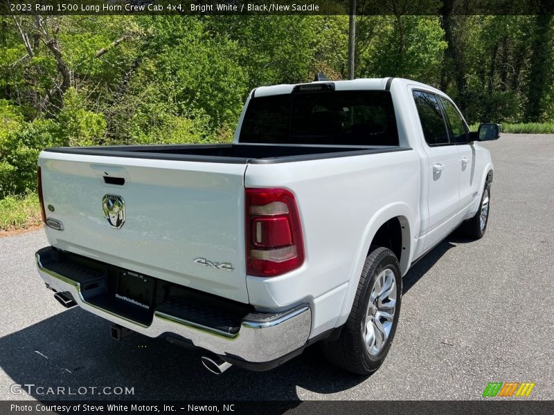 Bright White / Black/New Saddle 2023 Ram 1500 Long Horn Crew Cab 4x4