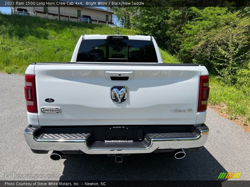Bright White / Black/New Saddle 2023 Ram 1500 Long Horn Crew Cab 4x4