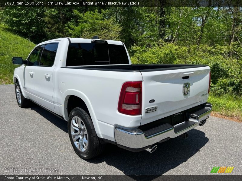 Bright White / Black/New Saddle 2023 Ram 1500 Long Horn Crew Cab 4x4