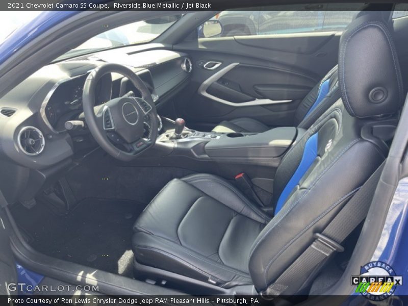 Riverside Blue Metallic / Jet Black 2021 Chevrolet Camaro SS Coupe