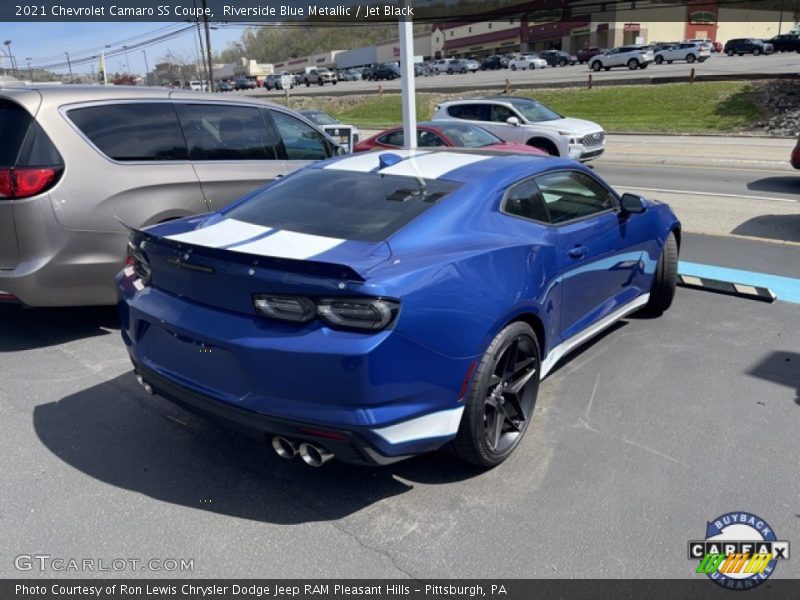 Riverside Blue Metallic / Jet Black 2021 Chevrolet Camaro SS Coupe
