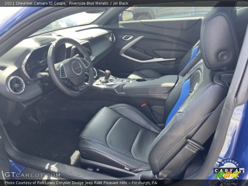 Riverside Blue Metallic / Jet Black 2021 Chevrolet Camaro SS Coupe
