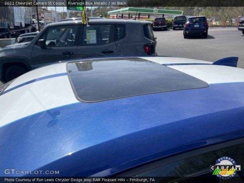 Riverside Blue Metallic / Jet Black 2021 Chevrolet Camaro SS Coupe
