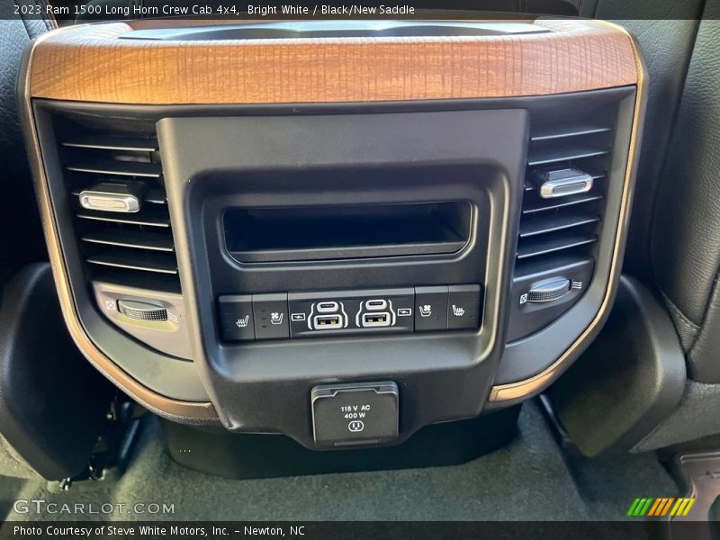 Bright White / Black/New Saddle 2023 Ram 1500 Long Horn Crew Cab 4x4