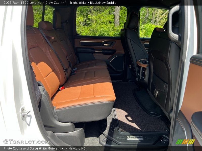 Bright White / Black/New Saddle 2023 Ram 1500 Long Horn Crew Cab 4x4