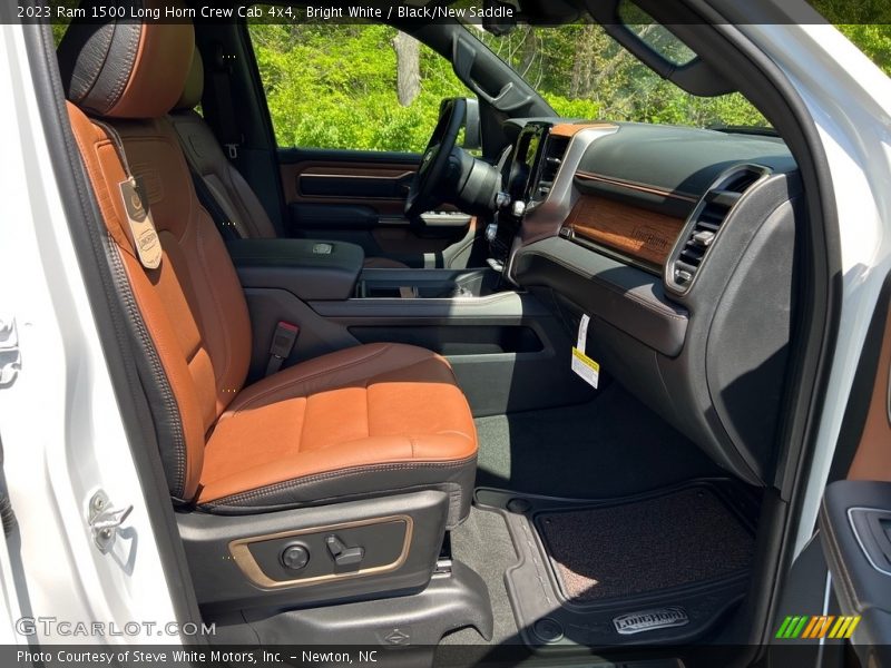 Bright White / Black/New Saddle 2023 Ram 1500 Long Horn Crew Cab 4x4